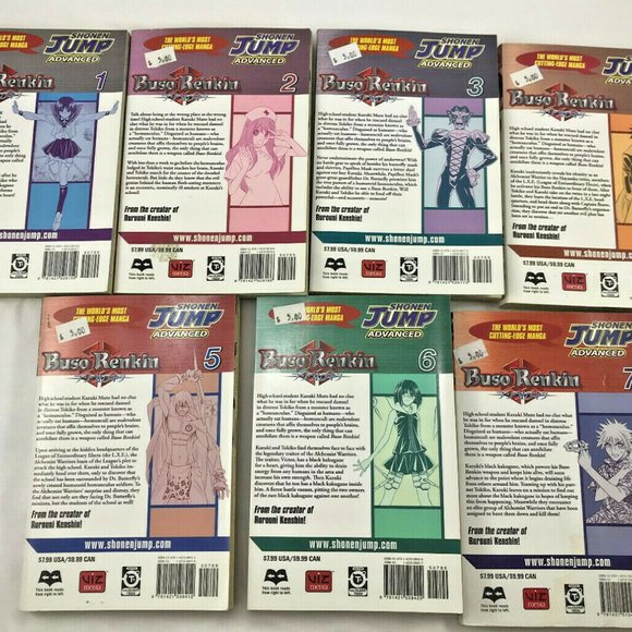 Buso Renkin Viz Shonen Jump Anime Manga Lot Vol 1-7 Nobuhiro Watsuki 2006 - Picture 4 of 7